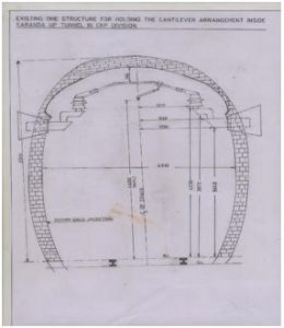 Drawing of old cantilever arrangement