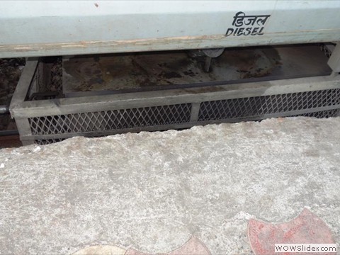 Spilling of diesel oil in power car