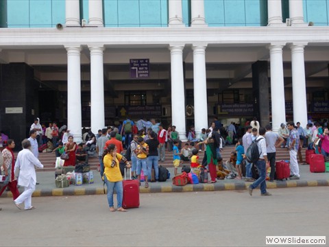 Front view of a Railway station