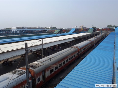 Top View of a Railway Station 