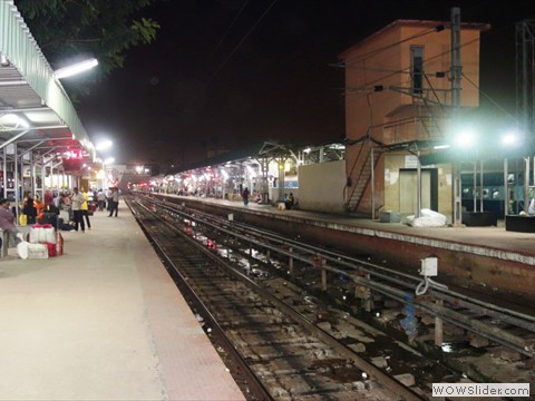 Passenger waiting for train during Night time