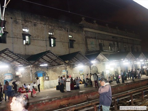 Old majestic building of Bangaloru Railway Station and Lighting