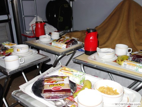 Breakfast served in IA coach