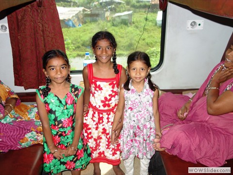 Passenger enjoying journey