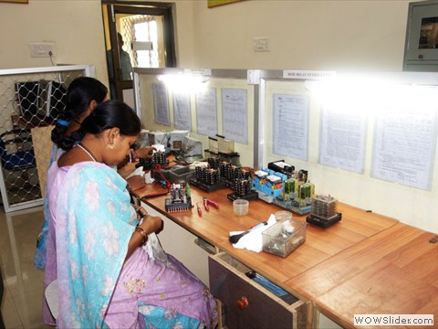 Female staff working in a Maintenance Depot